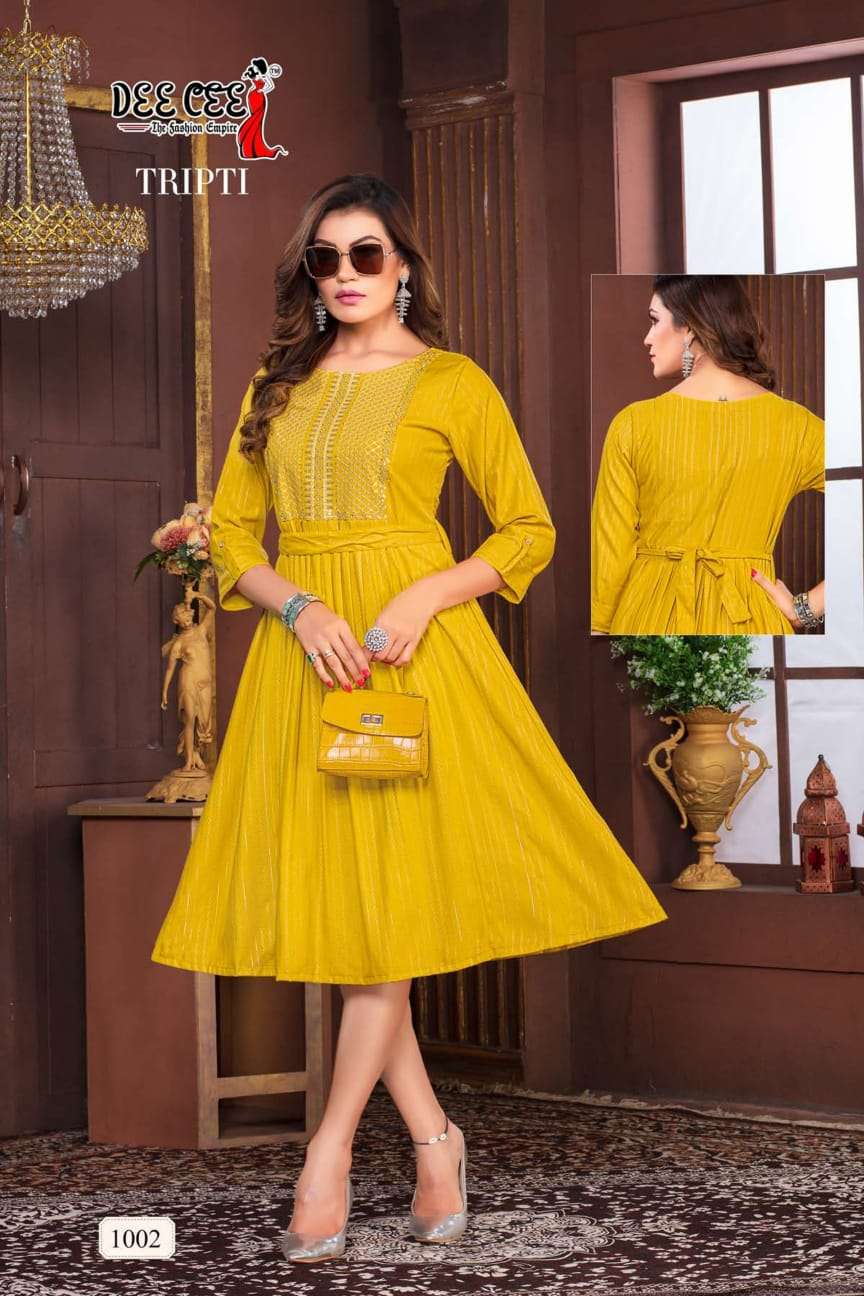 DeeCee TRIPTI RIYON Kurti Wholesale catalog