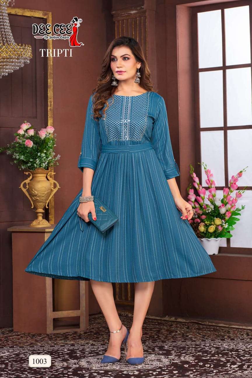 DeeCee TRIPTI RIYON Kurti Wholesale catalog