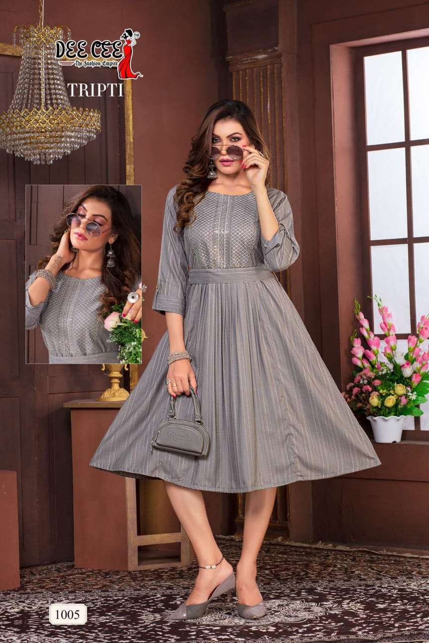 DeeCee TRIPTI RIYON Kurti Wholesale catalog
