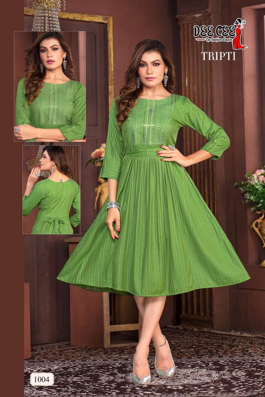 DeeCee TRIPTI RIYON Kurti Wholesale catalog
