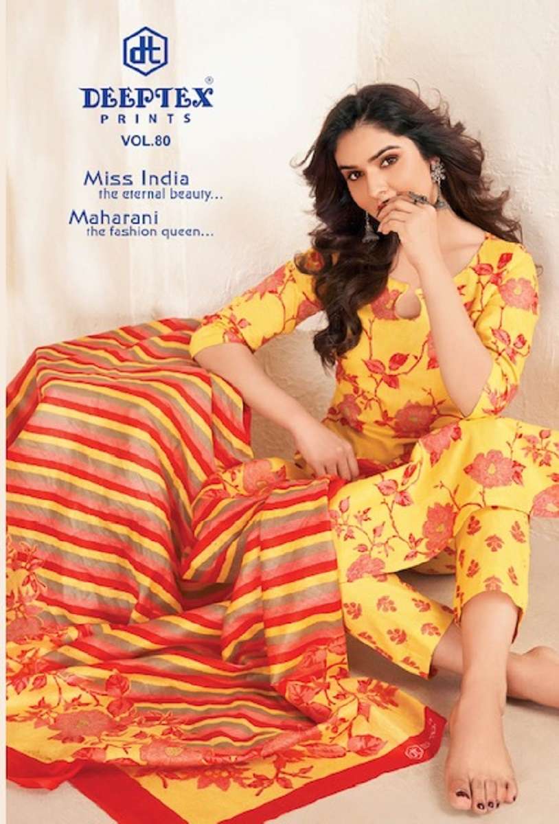 Deeptex Miss India Vol-80 – Dress Material -  Wholesale Catalog