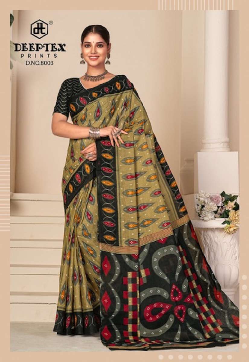 Deeptex Prime Time Vol-8 – Pure Cotton Saree - Wholesale Catalog