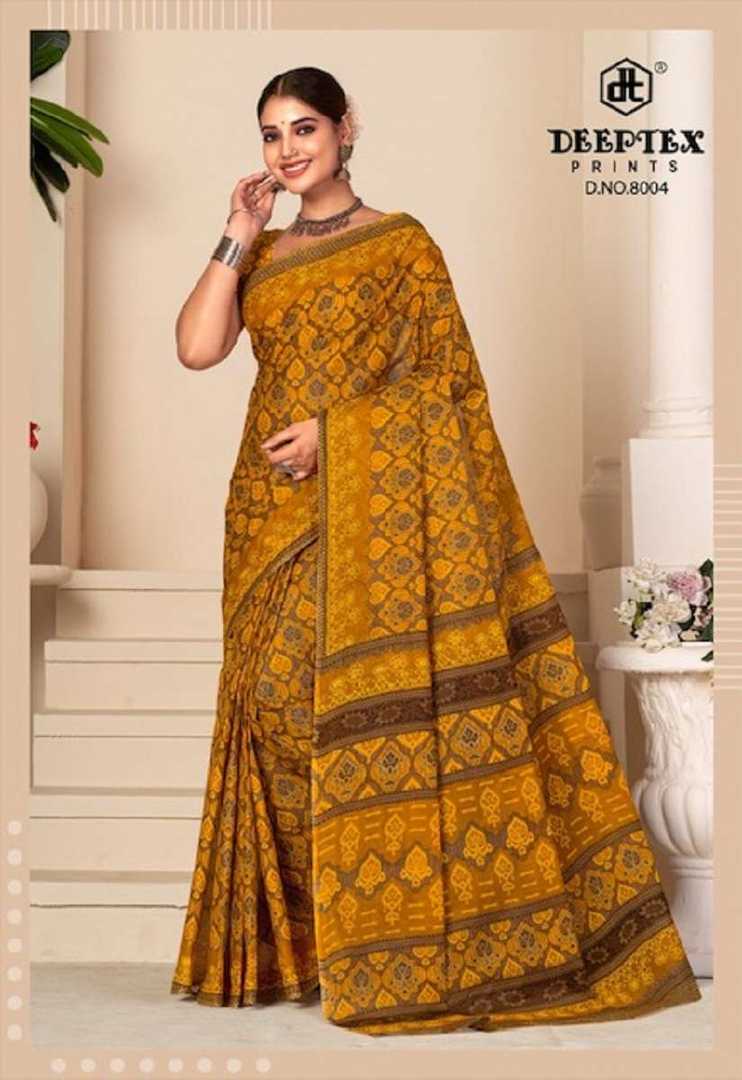 Deeptex Prime Time Vol-8 – Pure Cotton Saree - Wholesale Catalog