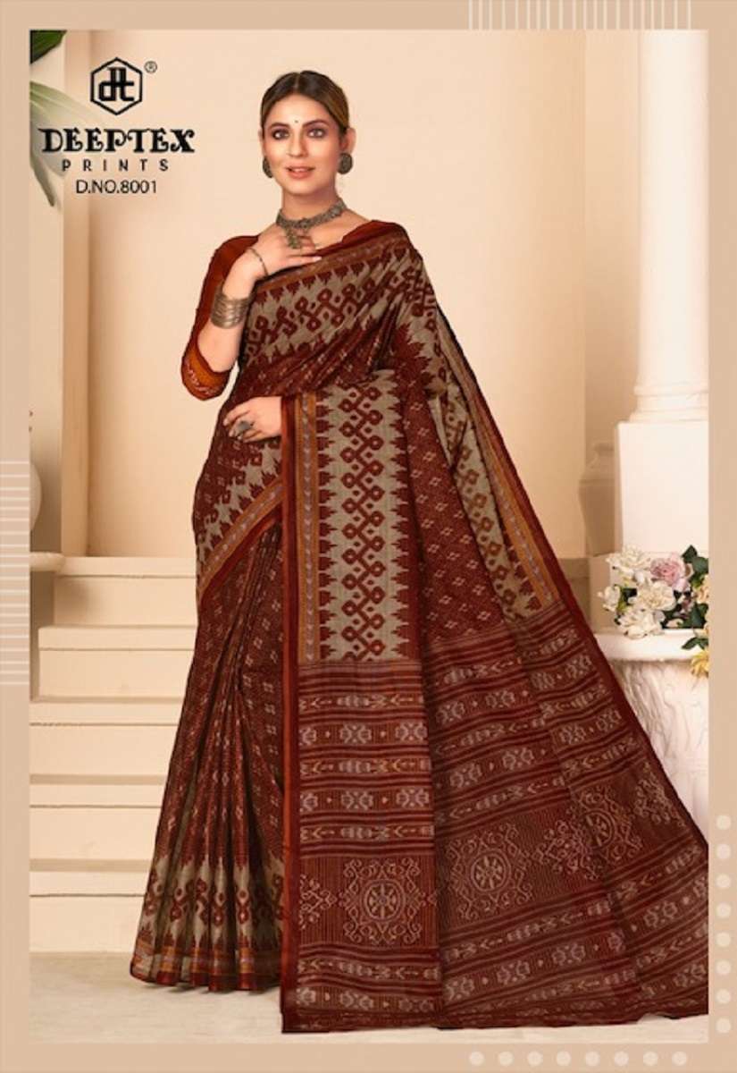 Deeptex Prime Time Vol-8 – Pure Cotton Saree - Wholesale Catalog