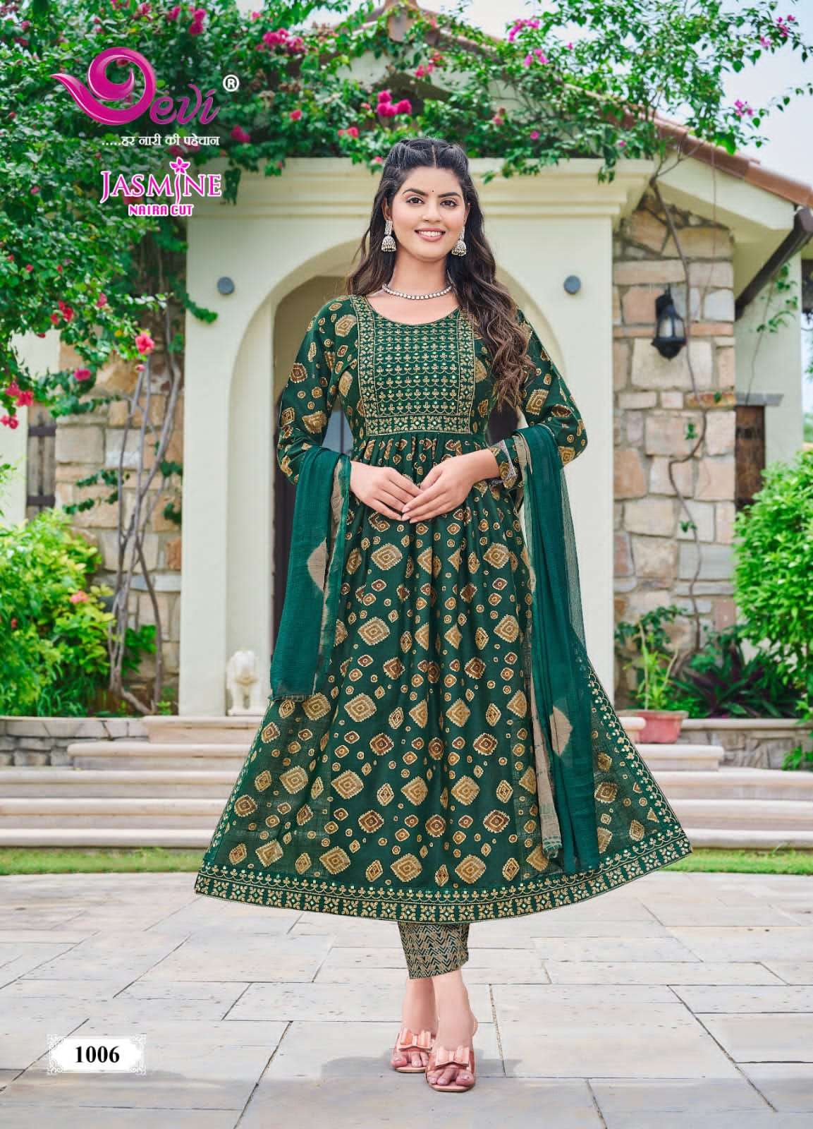 Devi JASMIN NAIRA CUT WITH WORK Kurti Wholesale catalog