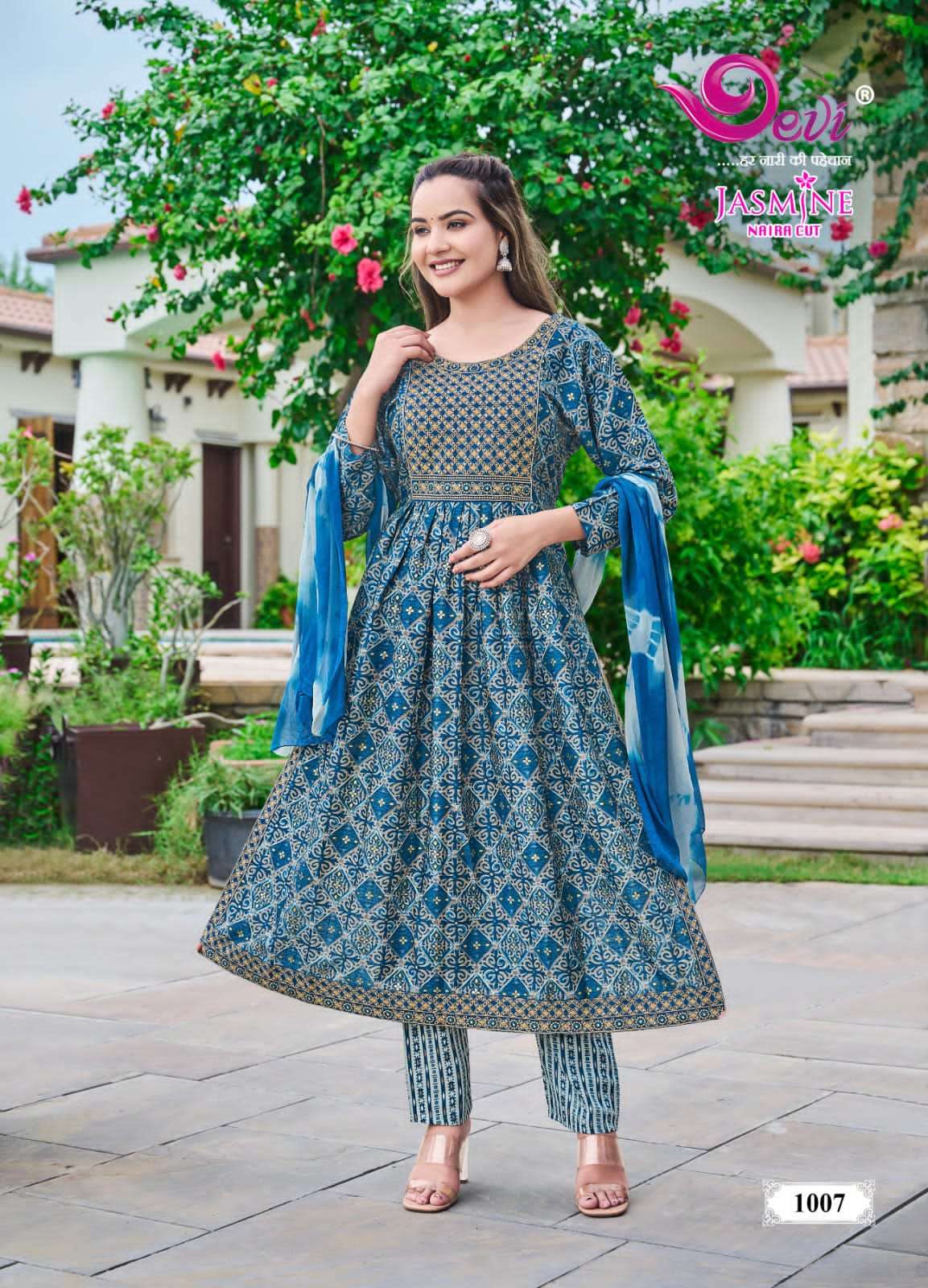 Devi JASMIN NAIRA CUT WITH WORK Kurti Wholesale catalog