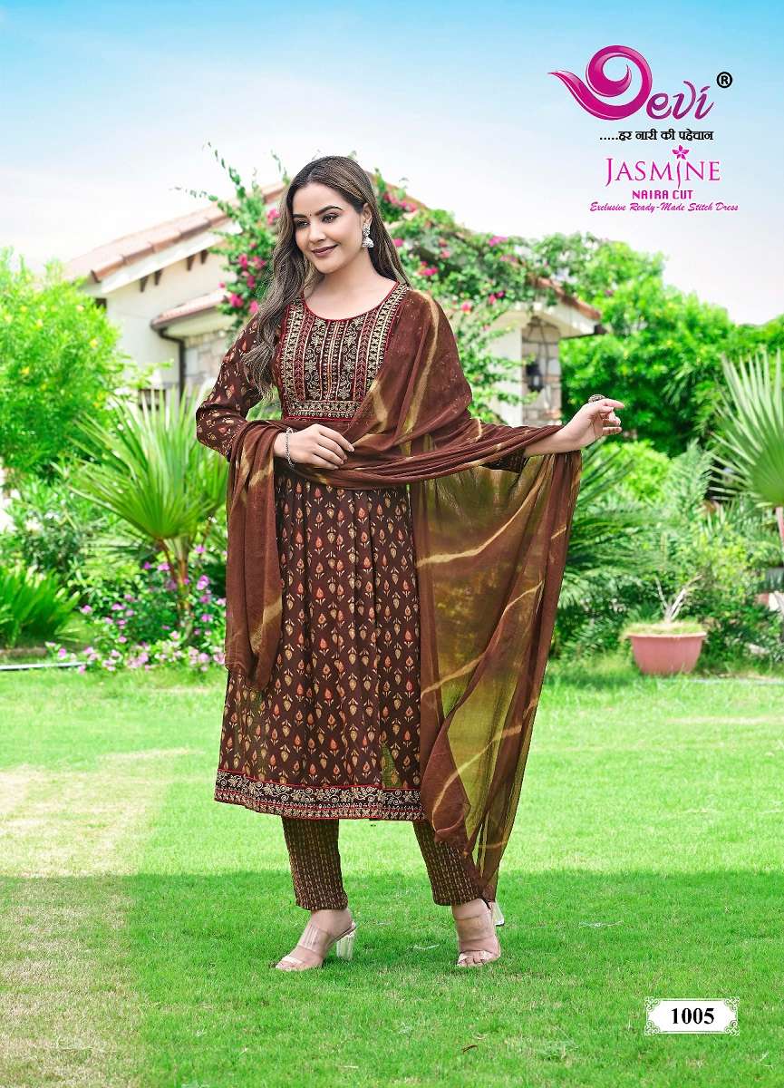 Devi Jasmine Naira Cut – Kurti Pant With Dupatta - Wholesale Catalog