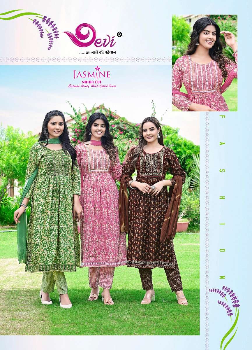 Devi Jasmine Naira Cut – Kurti Pant With Dupatta - Wholesale Catalog