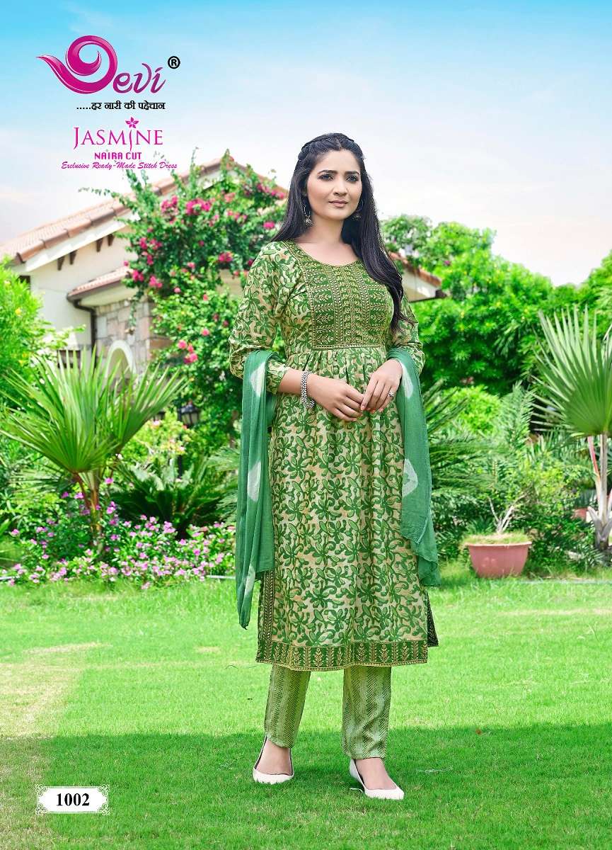 Devi Jasmine Naira Cut – Kurti Pant With Dupatta - Wholesale Catalog