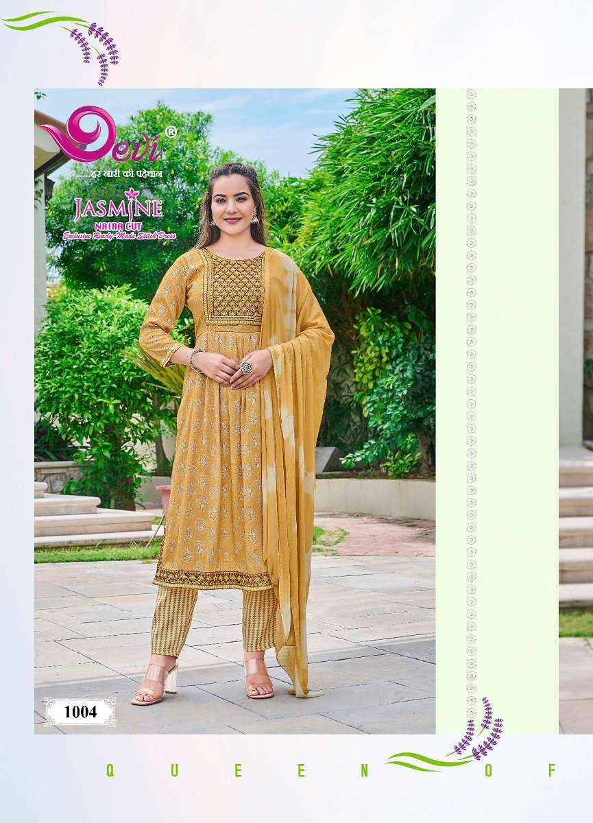 Devi Jasmine Naira Cut – Kurti Pant With Dupatta - Wholesale Catalog