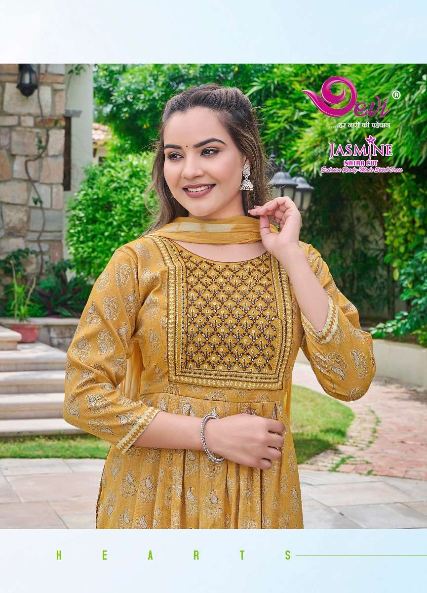 Devi Jasmine Naira Cut – Kurti Pant With Dupatta - Wholesale Catalog