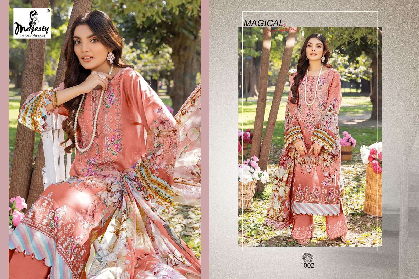 FIRDOUS Luxury lawn Vol -7 Shifon dup Salwar Kameez Wholesale catalog