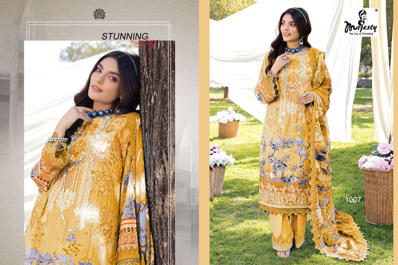 FIRDOUS Luxury lawn Vol -7 Shifon dup Salwar Kameez Wholesale catalog
