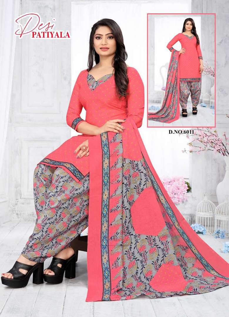 Ganesha Desi Patiyala Vol-6 – Readymade With Inner - Wholtex Catalog