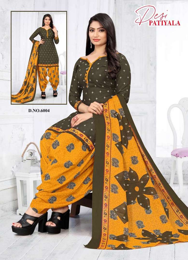 Ganesha Desi Patiyala Vol-6 – Readymade With Inner - Wholtex Catalog
