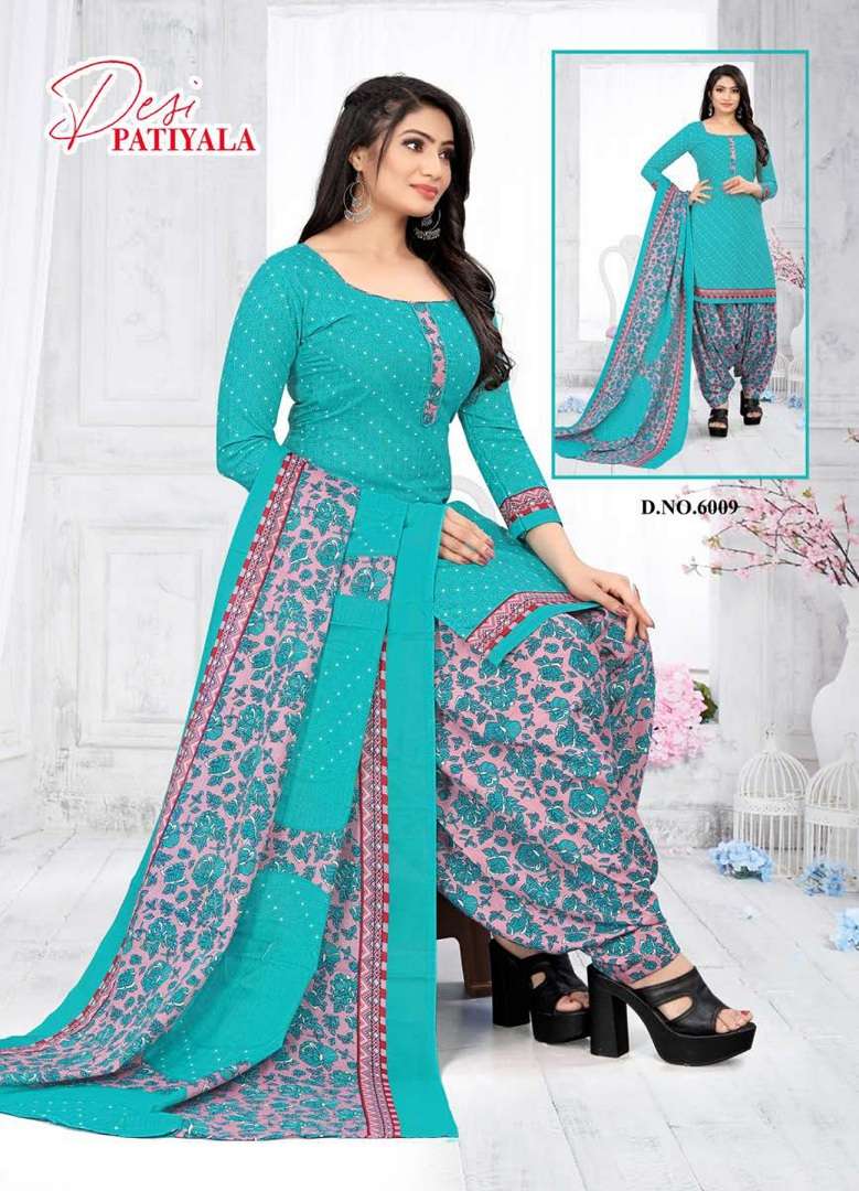 Ganesha Desi Patiyala Vol-6 – Readymade With Inner - Wholtex Catalog