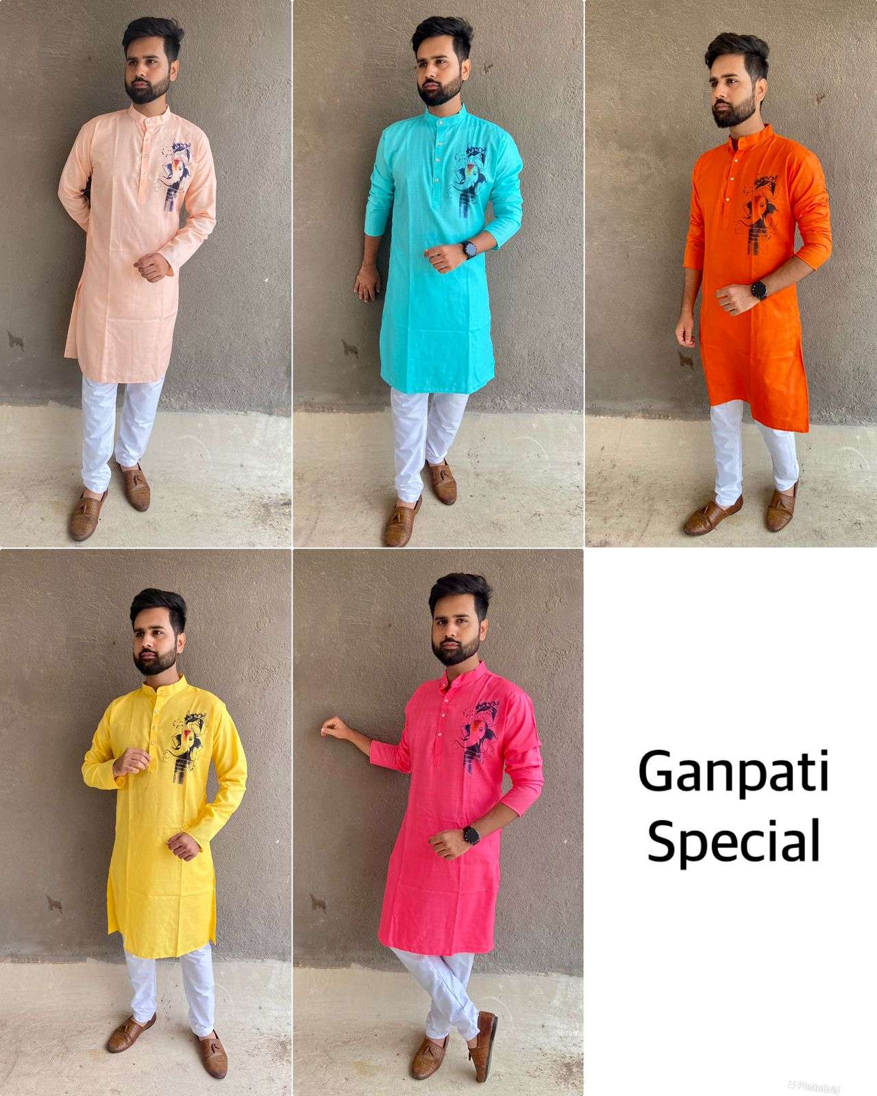 Ganpati Special Cotton Kurta Wholesale catalog