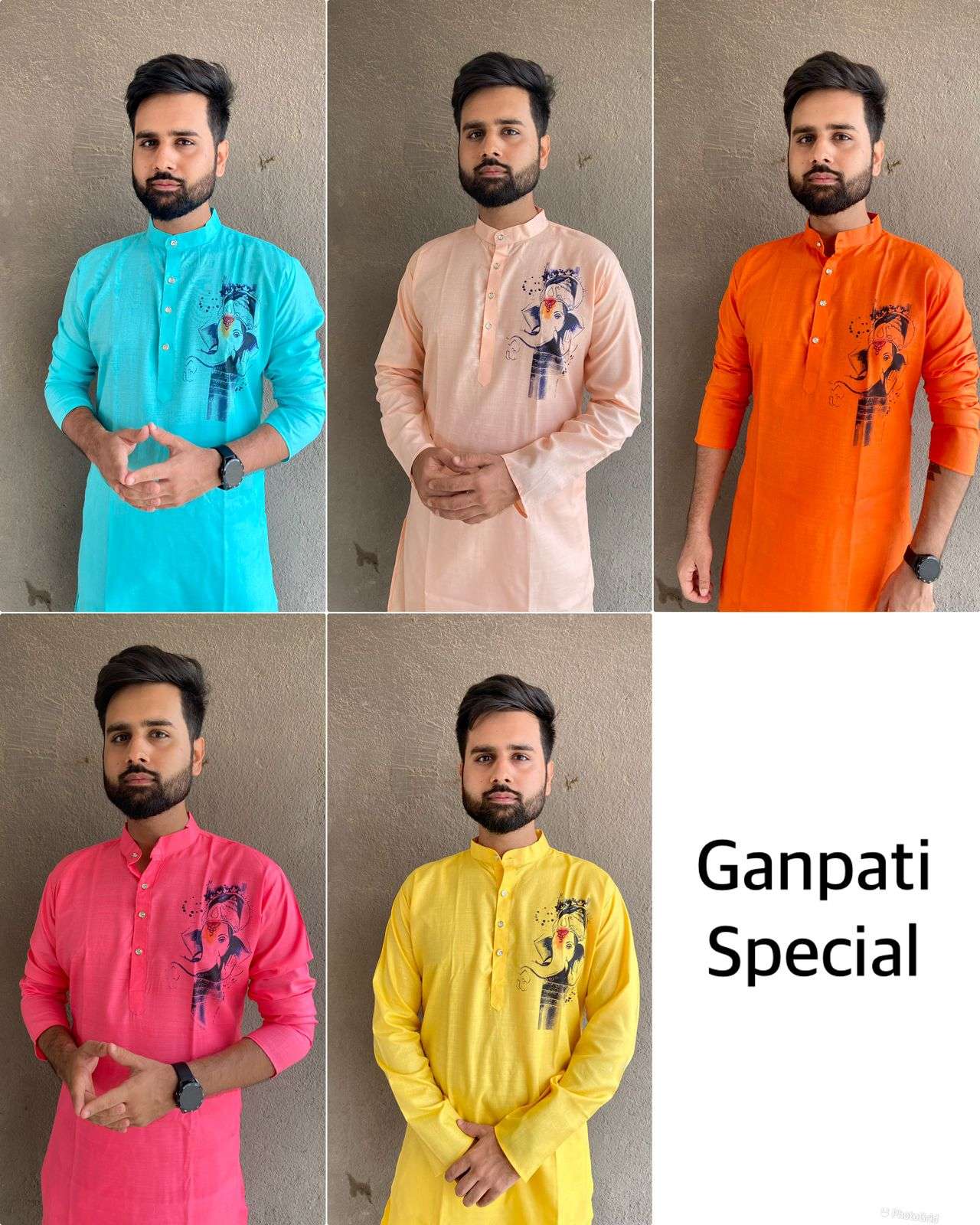Ganpati Special Cotton Kurta Wholesale catalog