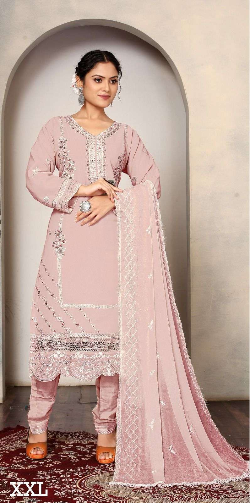 Georgette heavy embroidery D - 1011 READYMADE Salwar Kameez Wholesale catalog