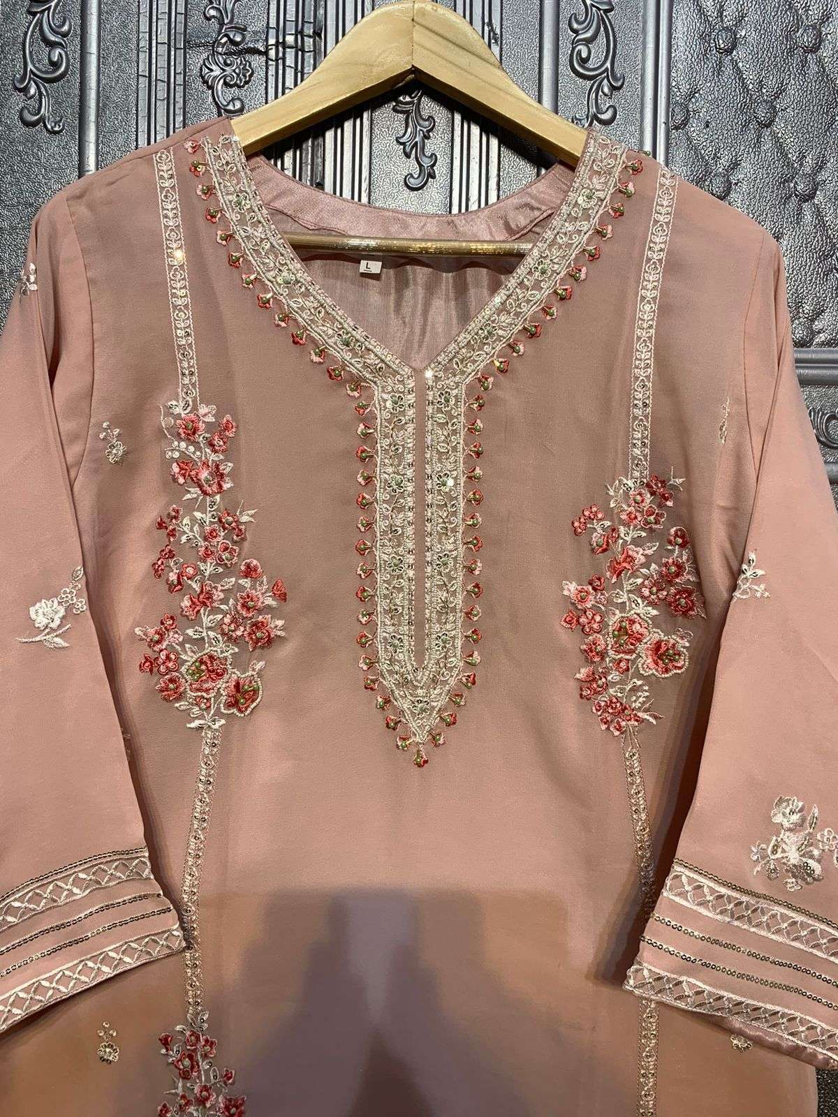 Georgette heavy embroidery D - 1011 READYMADE Salwar Kameez Wholesale catalog
