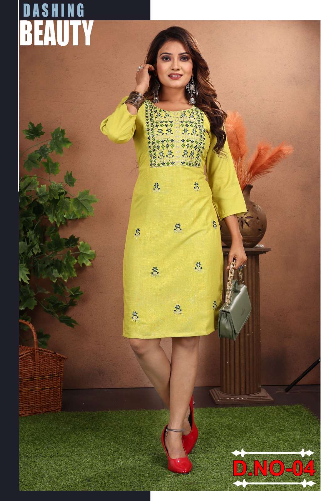 Glorious 3 by KINTI Rayon Two Tone Kurti Wholesale catalog