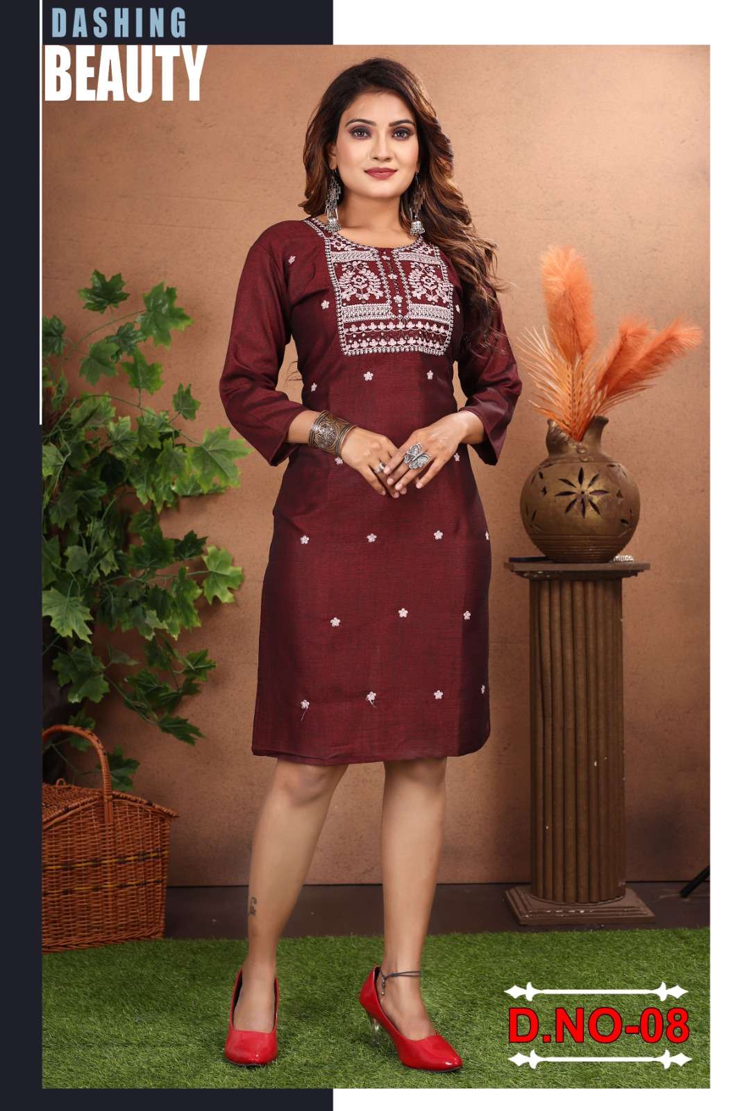 Glorious 3 by KINTI Rayon Two Tone Kurti Wholesale catalog