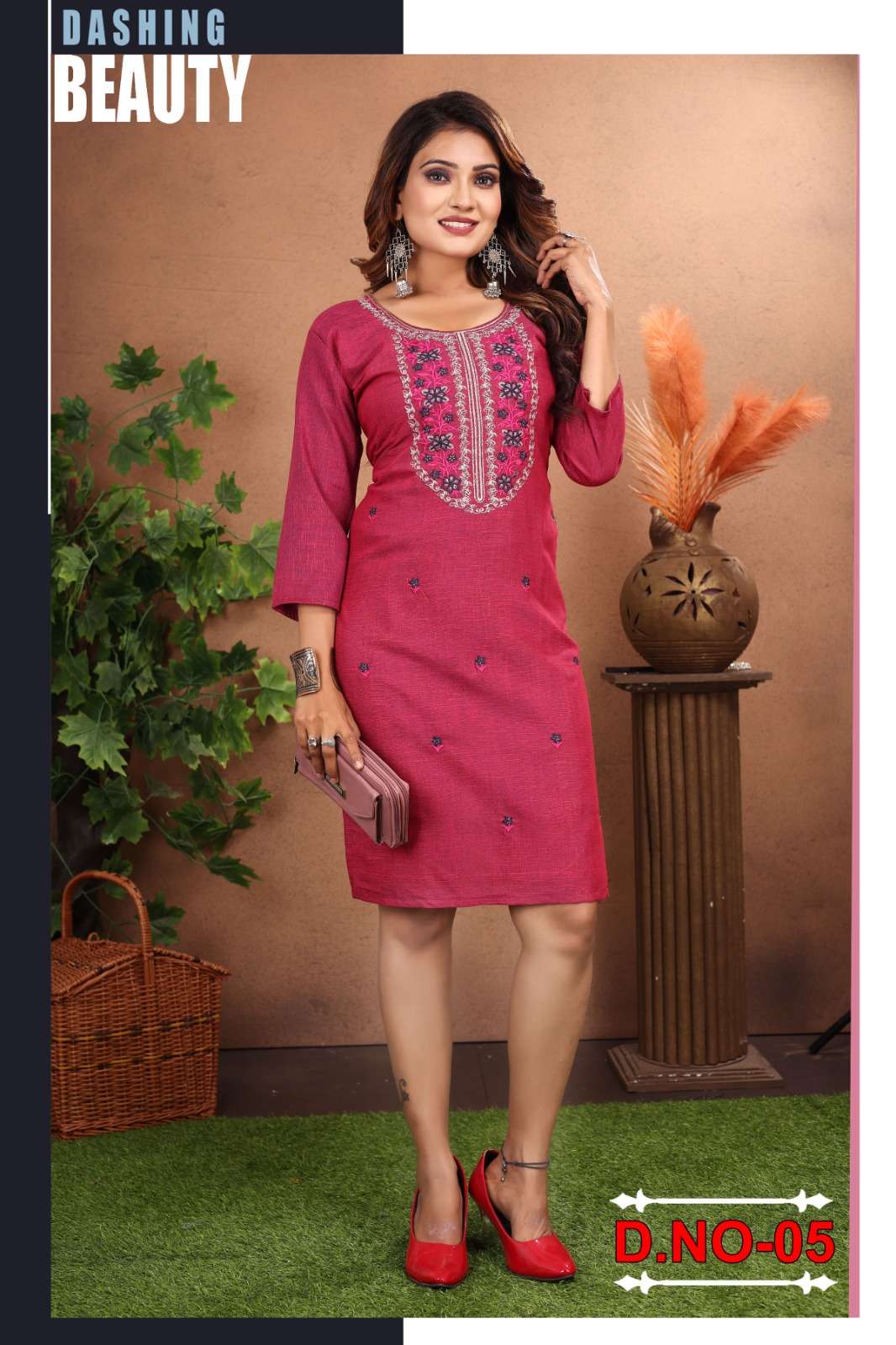 Glorious 3 by KINTI Rayon Two Tone Kurti Wholesale catalog
