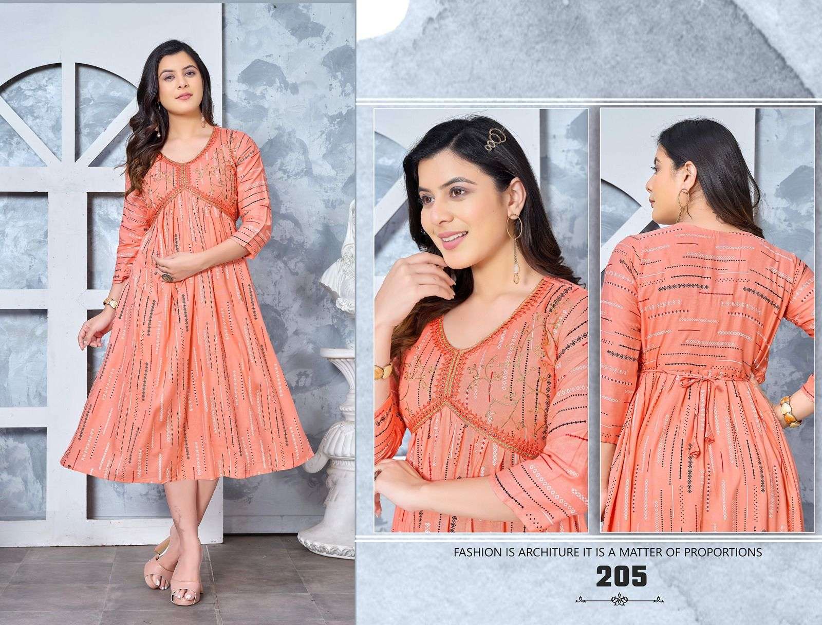 Golden Angel Beauty Aaliya cut Kurti Wholesale catalog