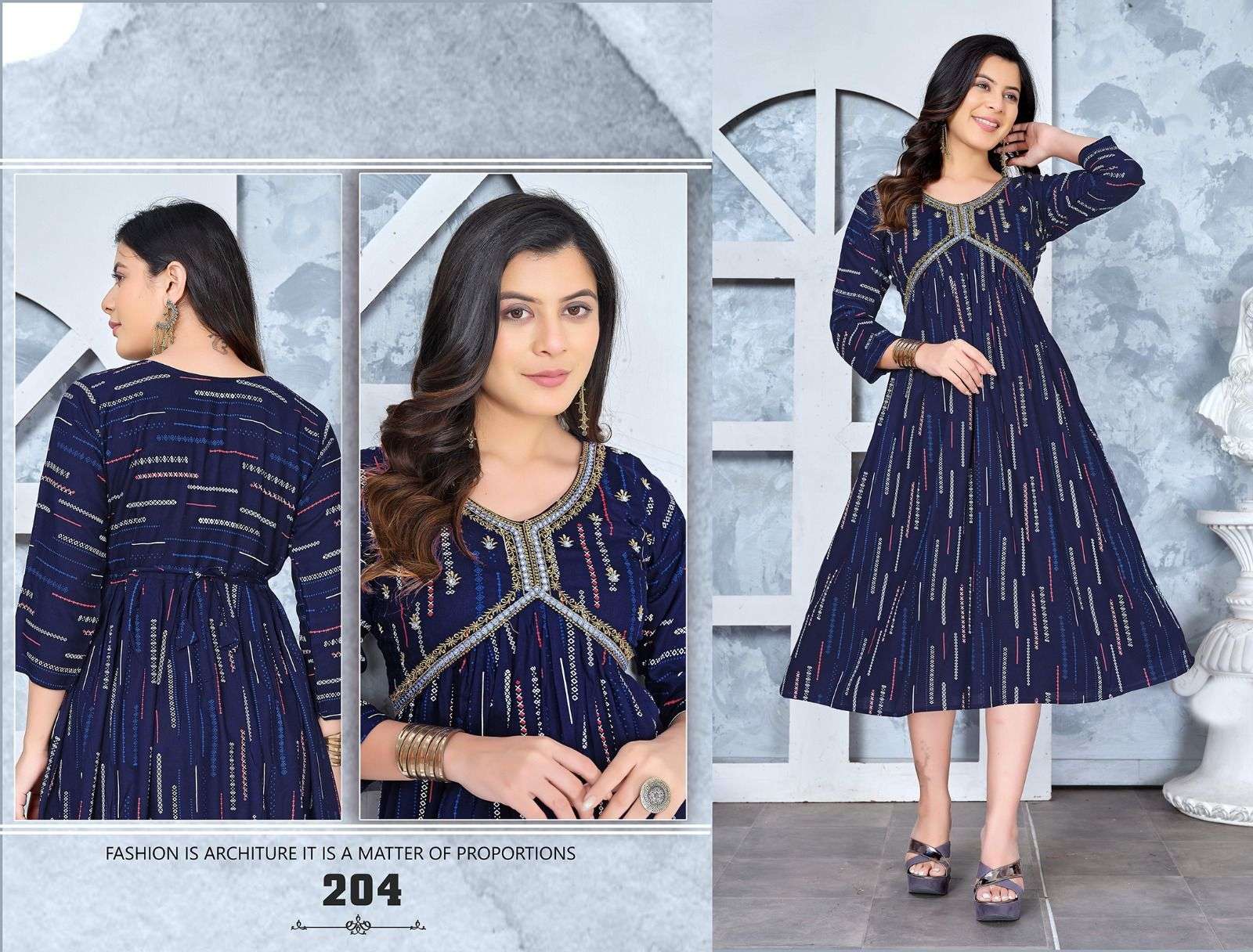 Golden Angel Beauty Aaliya cut Kurti Wholesale catalog