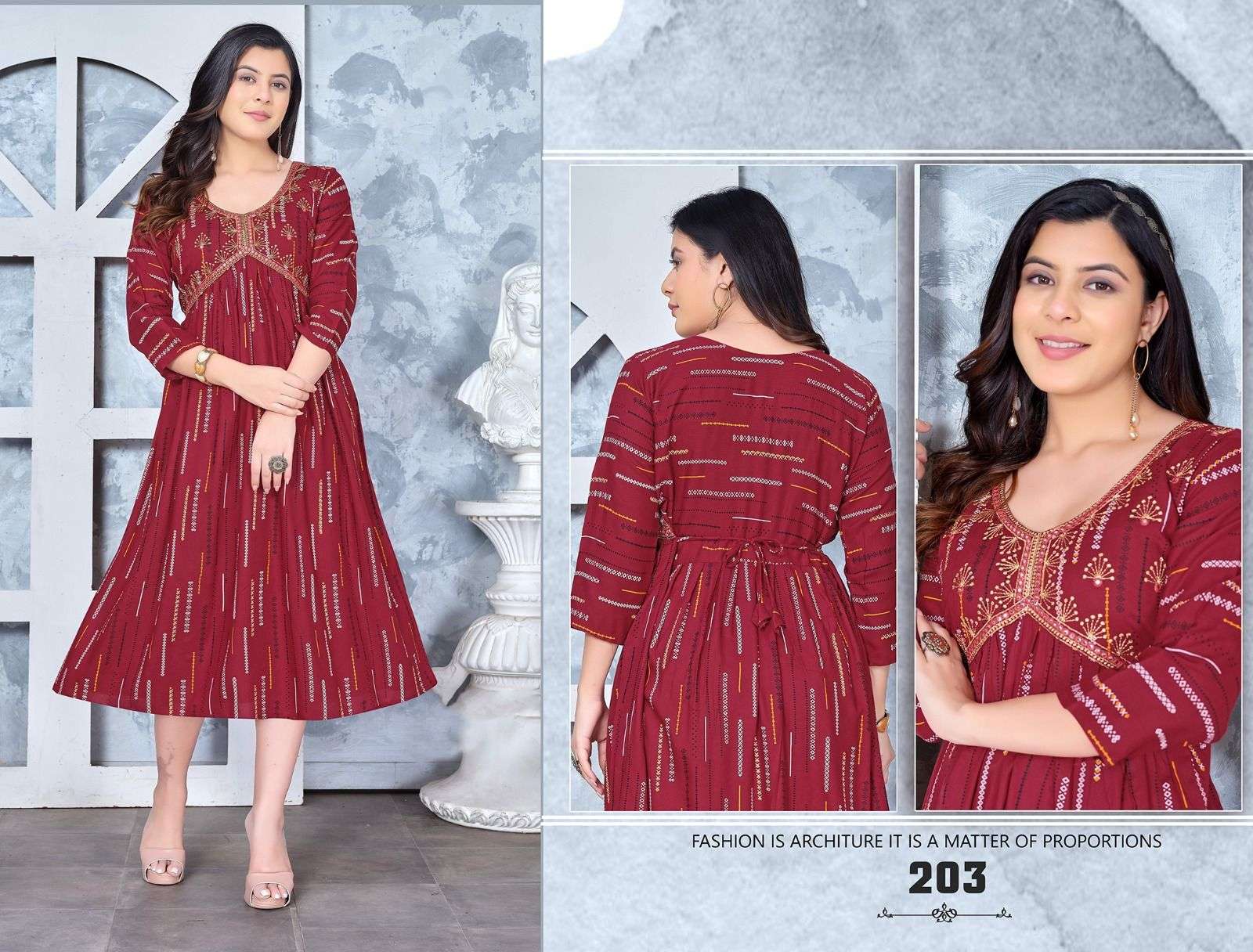 Golden Angel Beauty Aaliya cut Kurti Wholesale catalog