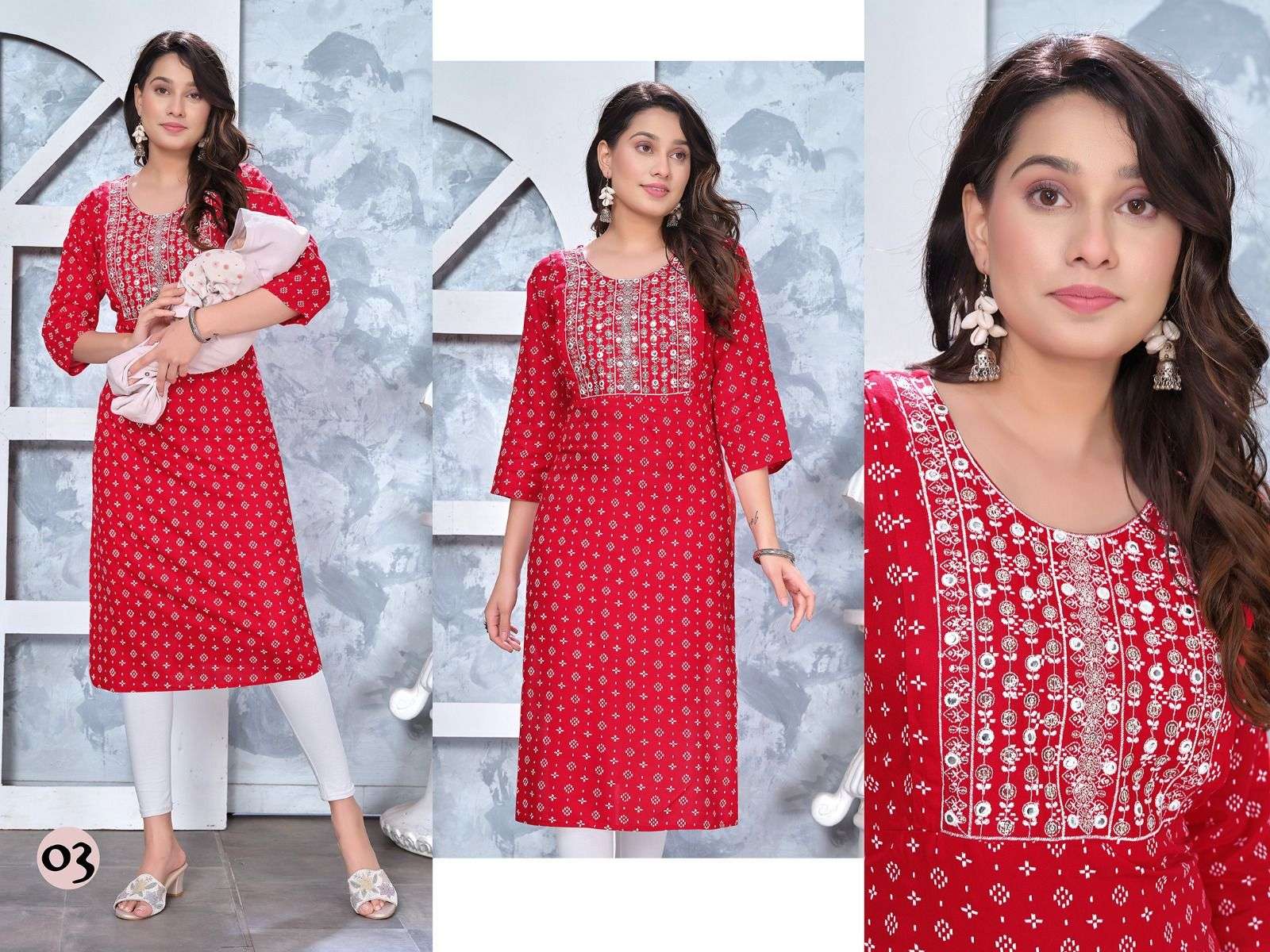 GOLDEN ATTACHMENT-2  14 Kg Rayon Print Kurti Wholesale catalog