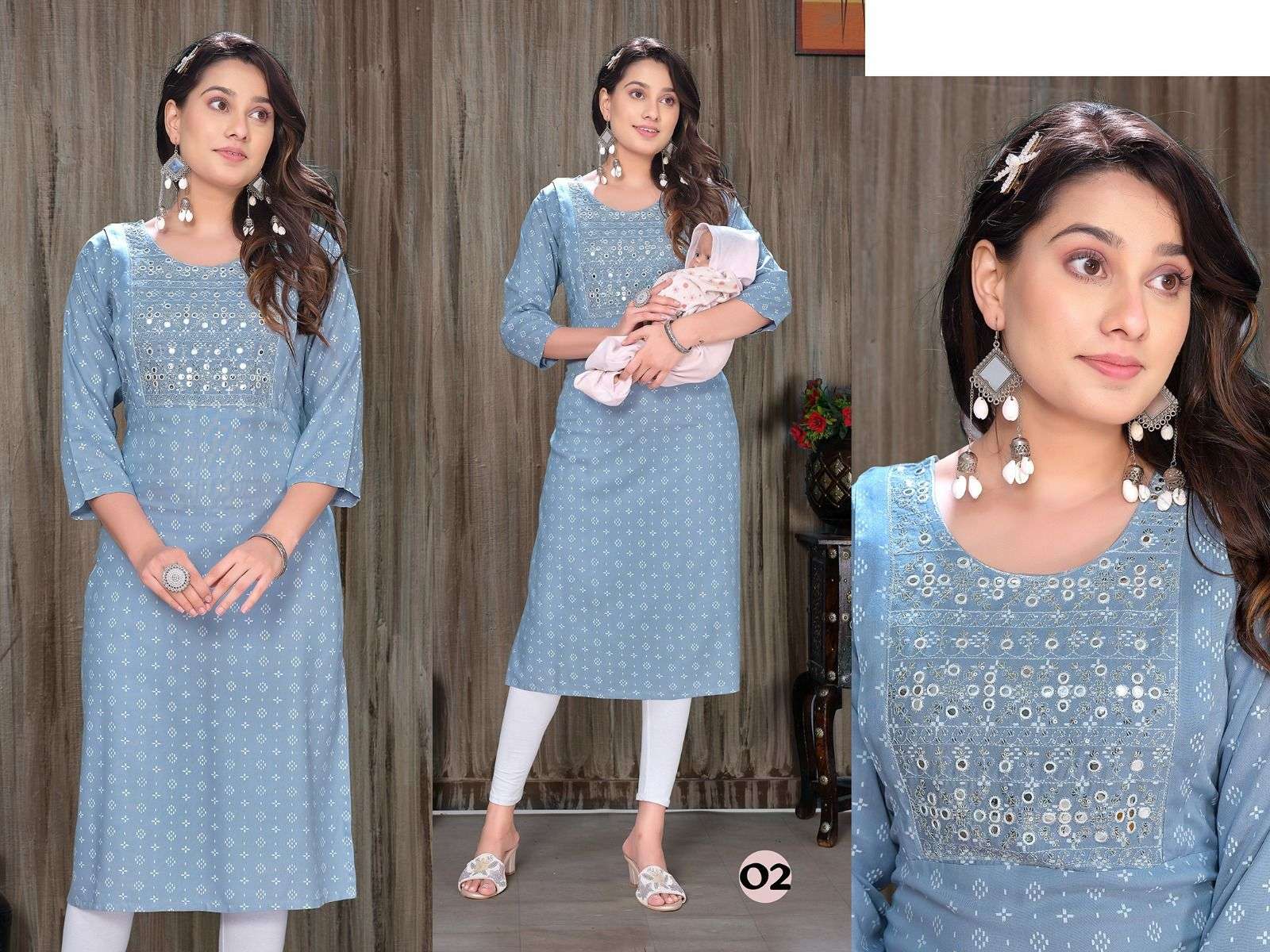 GOLDEN ATTACHMENT-2  14 Kg Rayon Print Kurti Wholesale catalog