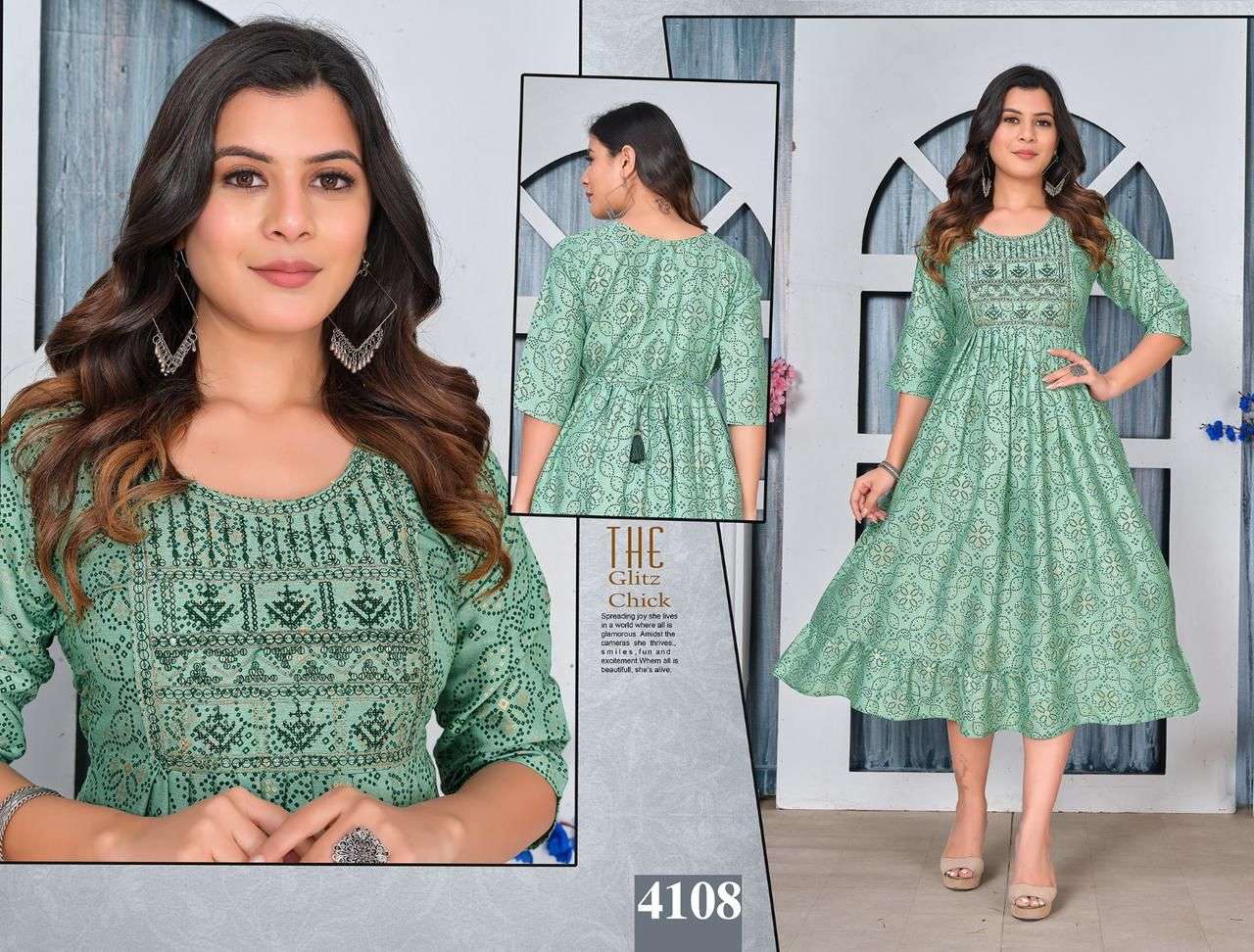 GOLDEN BEAUTIFUL LOOK VOL.1 Rayon Foil  Print Kurti Wholesale catalog