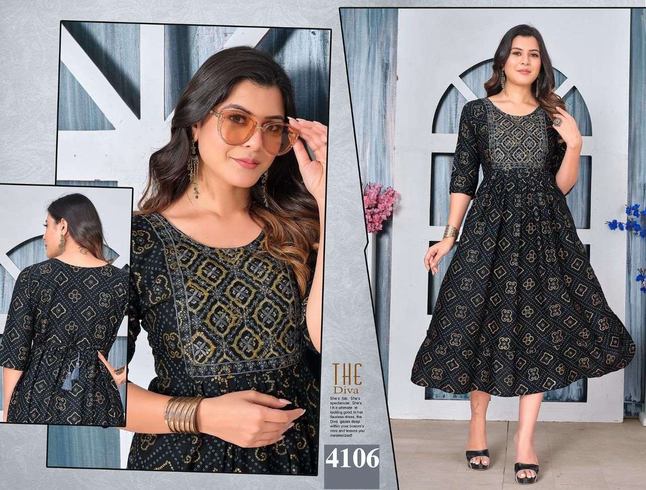GOLDEN BEAUTIFUL LOOK VOL.1 Rayon Foil  Print Kurti Wholesale catalog