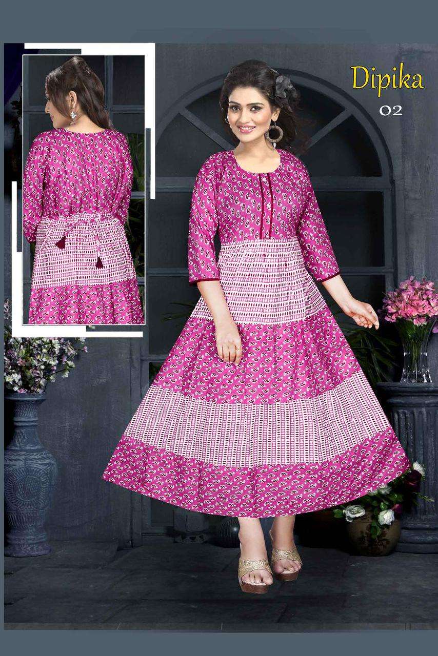 GOLDEN DIPIKA Flair Kurti Wholesale catalog