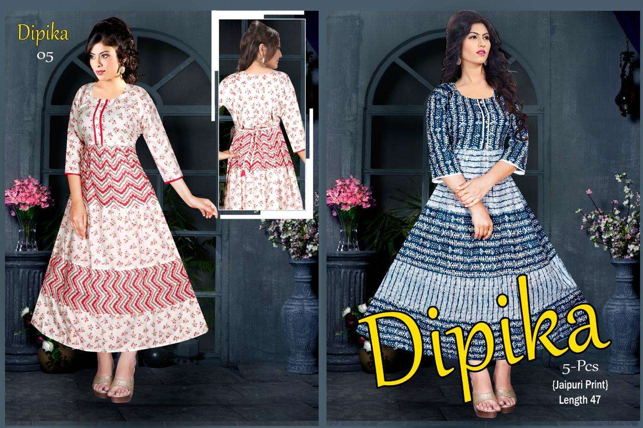 GOLDEN DIPIKA Flair Kurti Wholesale catalog