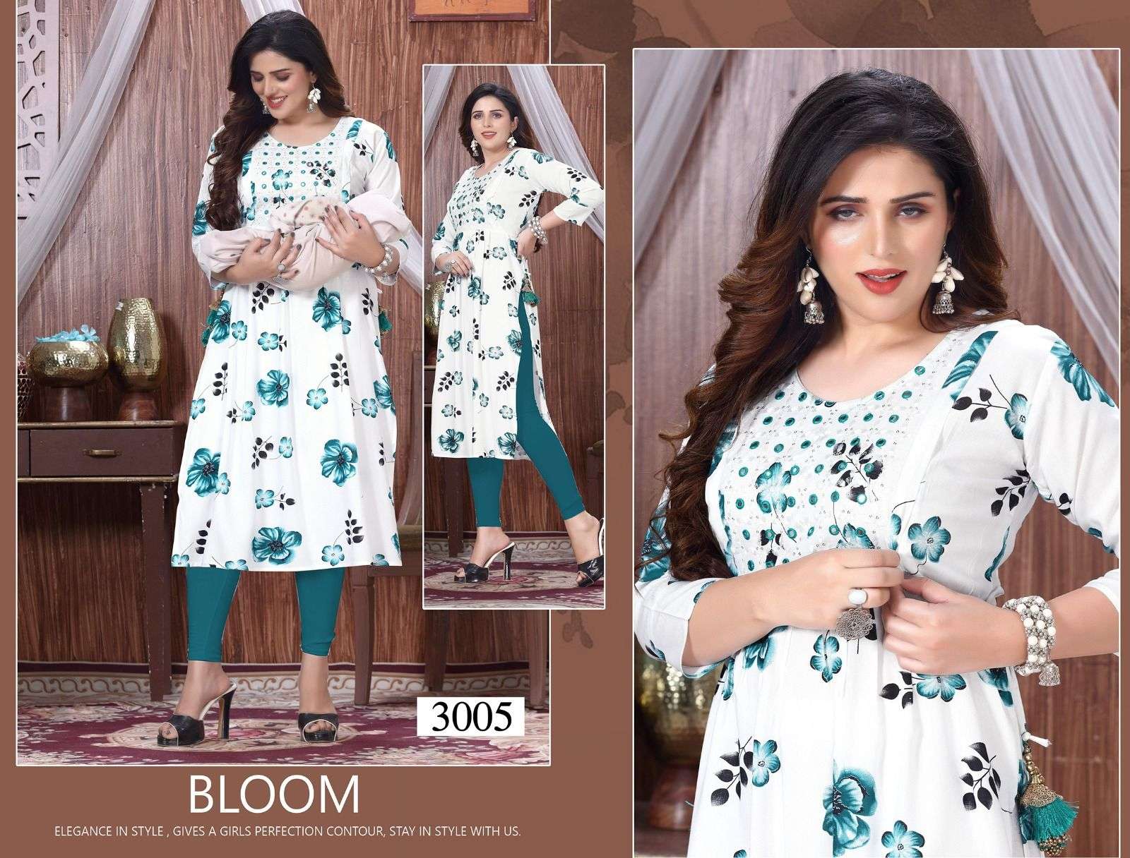 GOLDEN EMOTIONS Rayon Feeding Kurti Wholesale Catalog