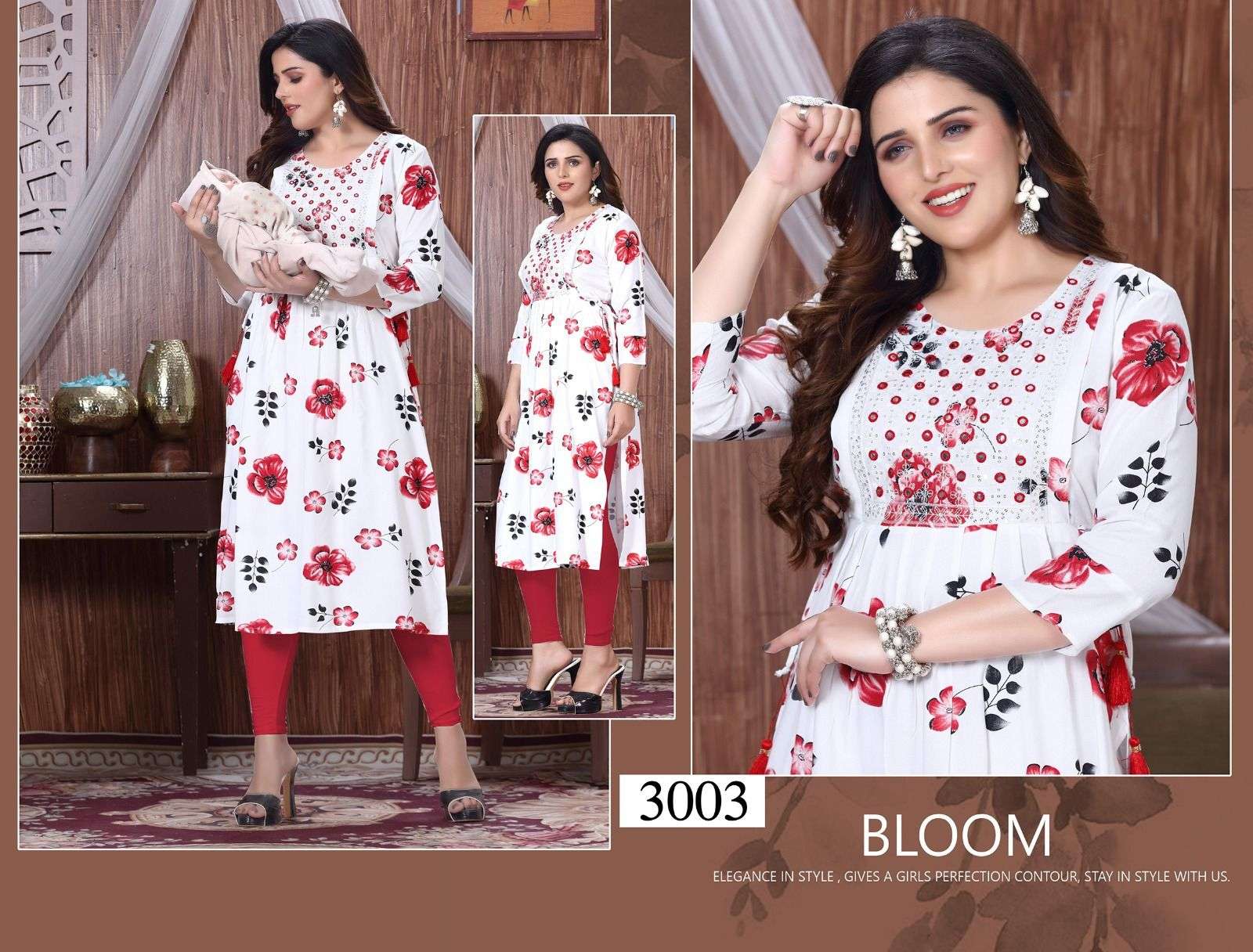 GOLDEN EMOTIONS Rayon Feeding Kurti Wholesale Catalog