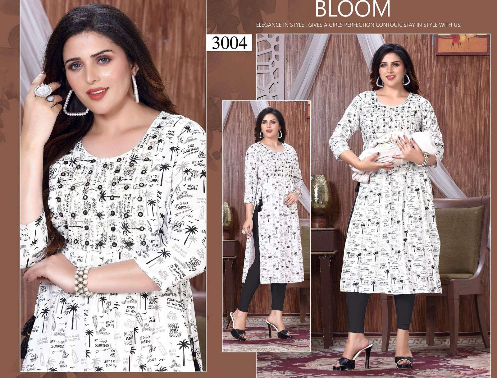 GOLDEN EMOTIONS Rayon Feeding Kurti Wholesale Catalog