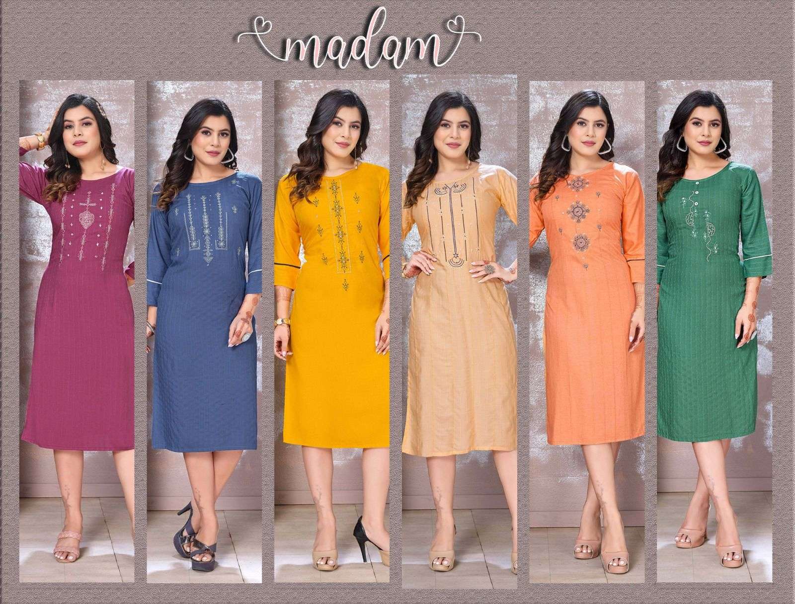 GOLDEN MADAM Straight Kurti Wholesale catalog