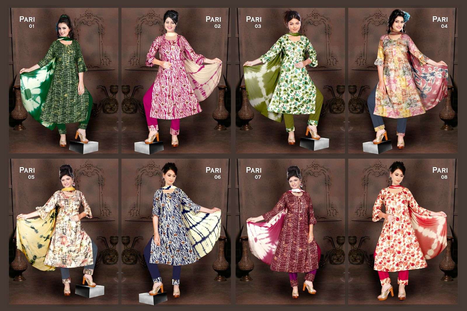 Golden Pari 3 Pcs Naira Cut Kurti Wholesale catalog