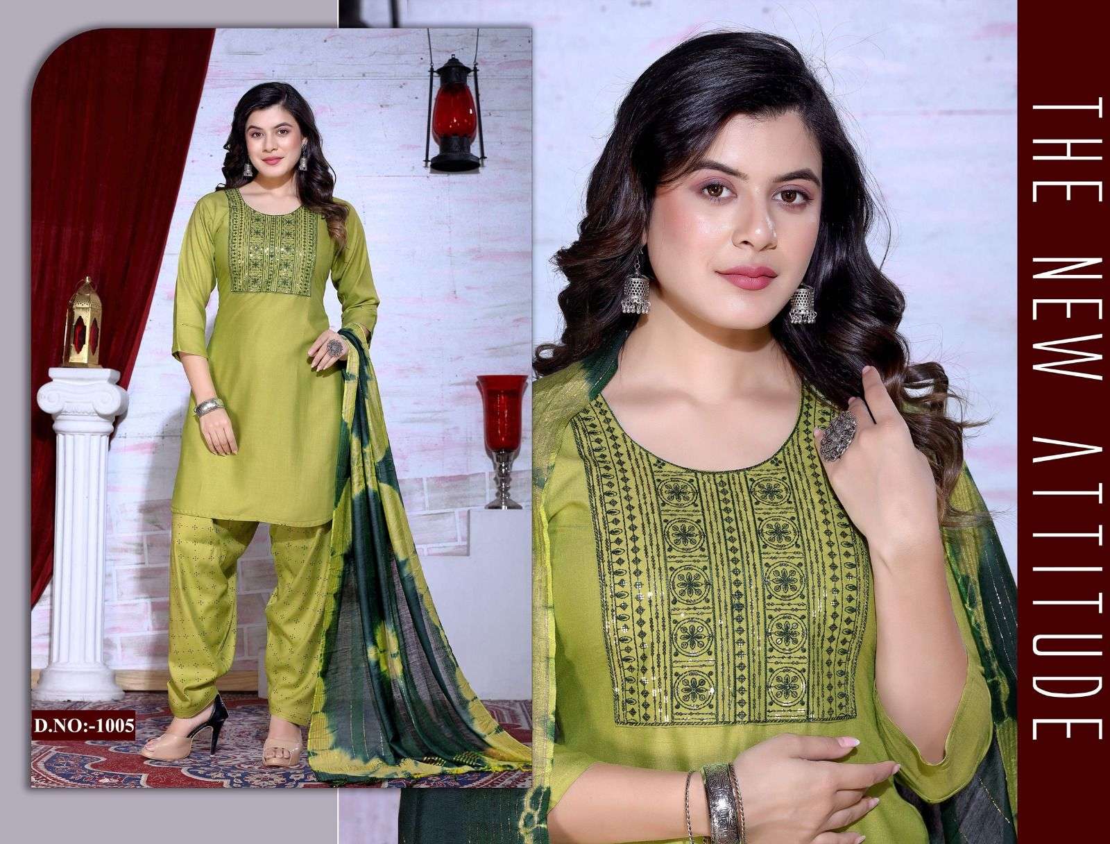 GOLDEN THE COLORIST Apple Cut Top with Patiala Kurti Wholesale catalog