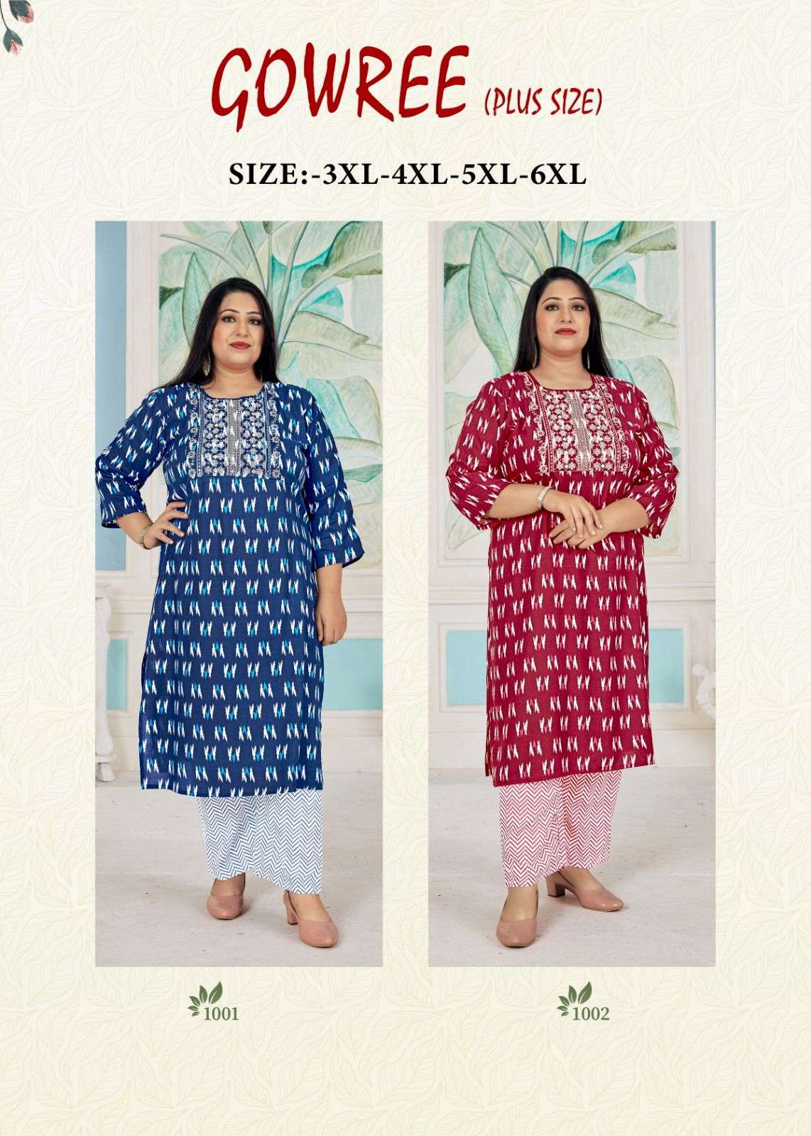 GOWREE vol-1  PLUS SIZE TOP & PANT RAYON KURTI WHOLESALE CATALOG