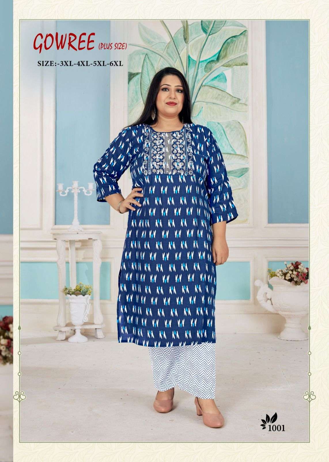 GOWREE vol-1  PLUS SIZE TOP & PANT RAYON KURTI WHOLESALE CATALOG