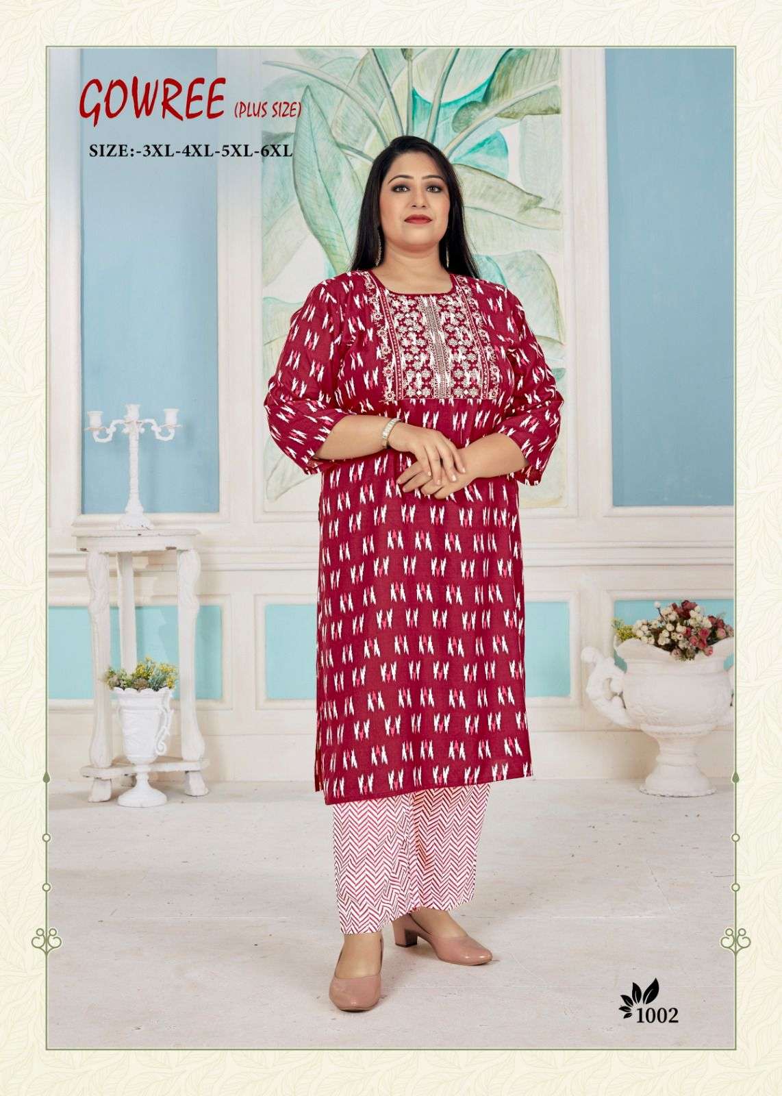 GOWREE vol-2  PLUS SIZE TOP & PANT RAYON KURTI WHOLESALE CATALOG