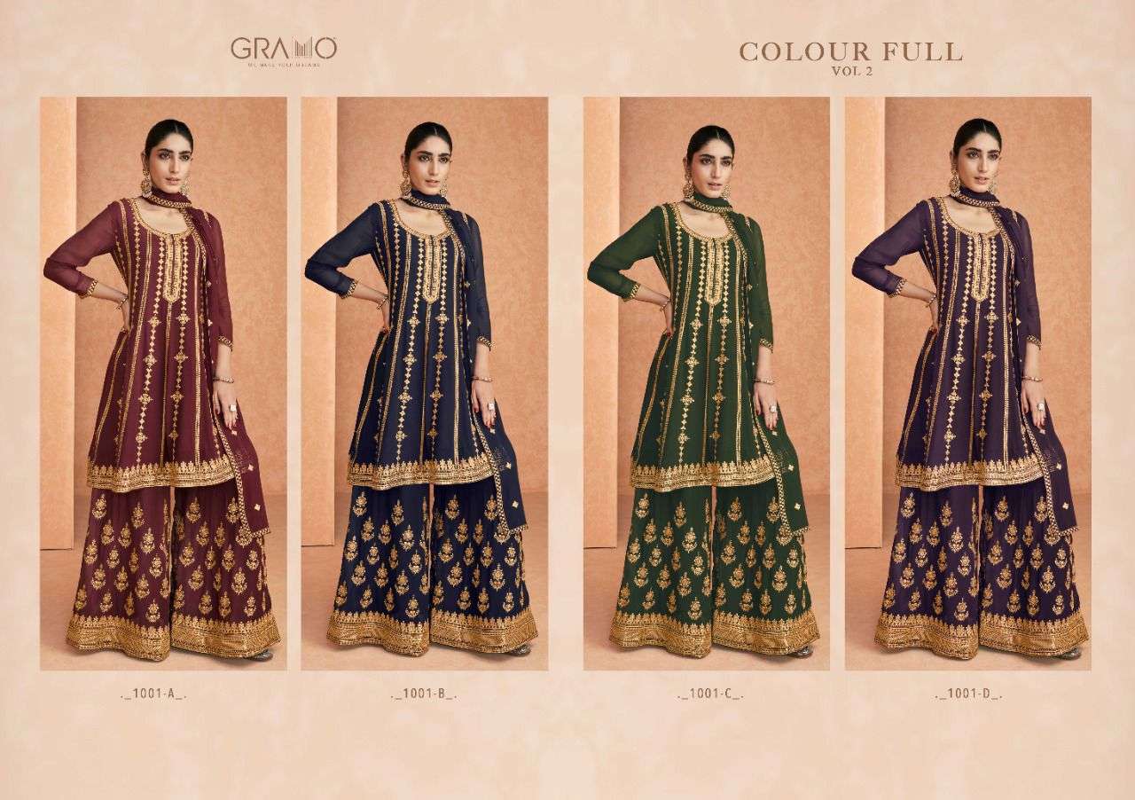 GRAMO Colour full vol 1 Salwar Kameez Wholesale catalog 