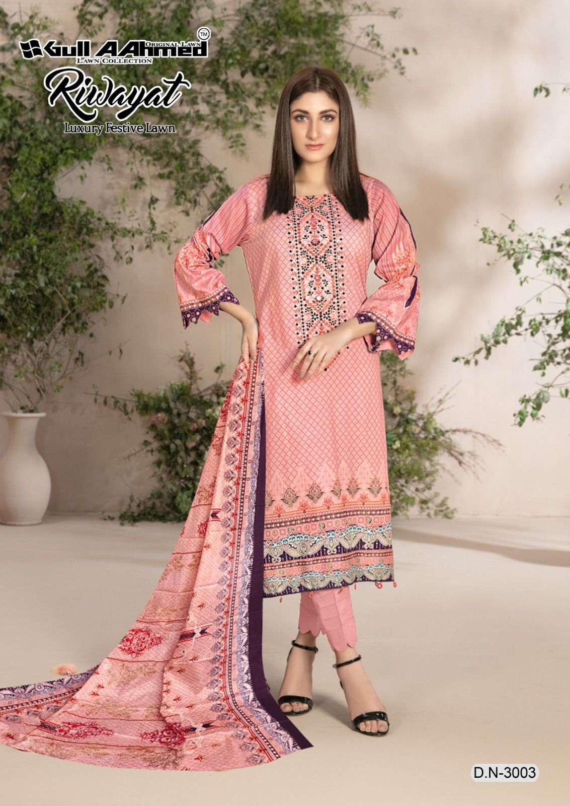 GULL AAHMED LAWN RIWAYAT LUXURY FESTIVE LAWN -03 Salwar Kameez Wholesale catalog