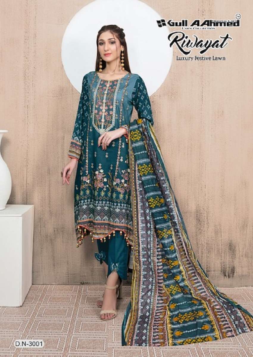 Gull AAhmed Riwayat Vol-3 – Dress Material - Wholesale Catalog
