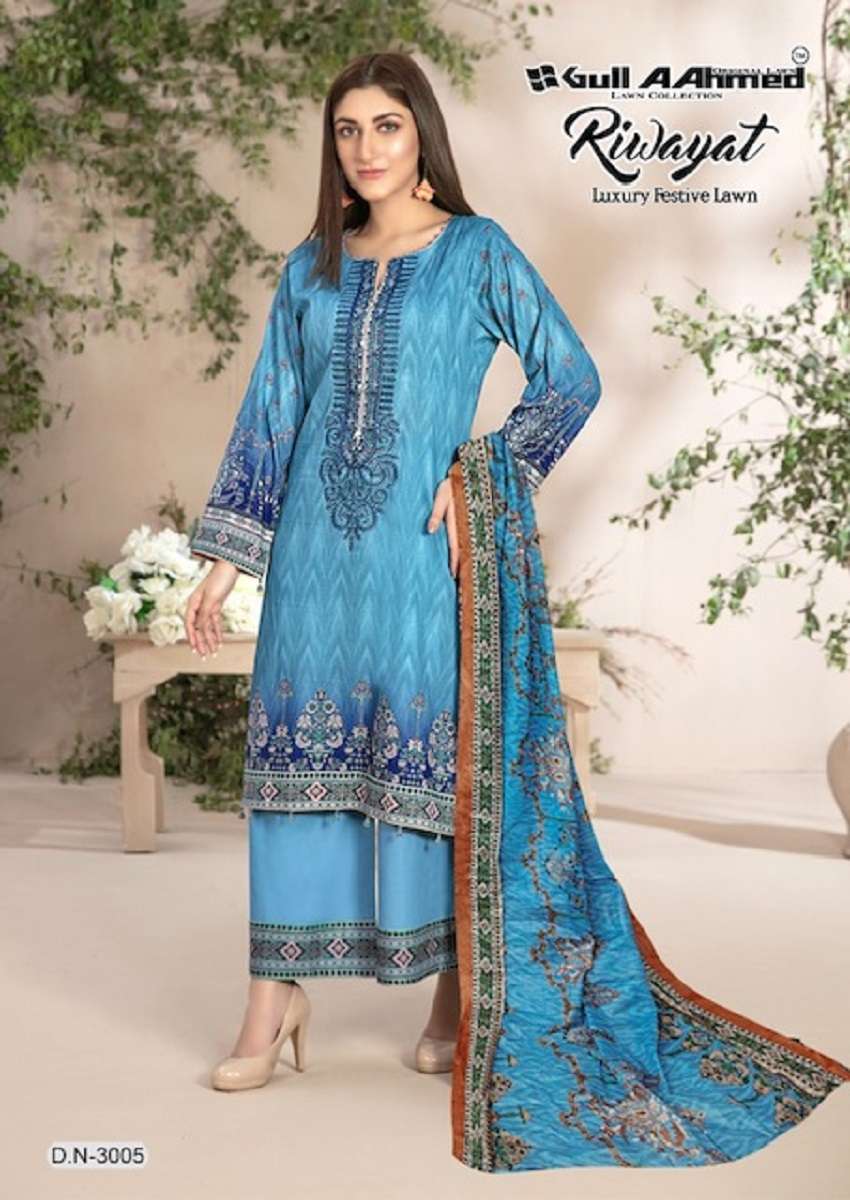 Gull AAhmed Riwayat Vol-3 – Dress Material - Wholesale Catalog