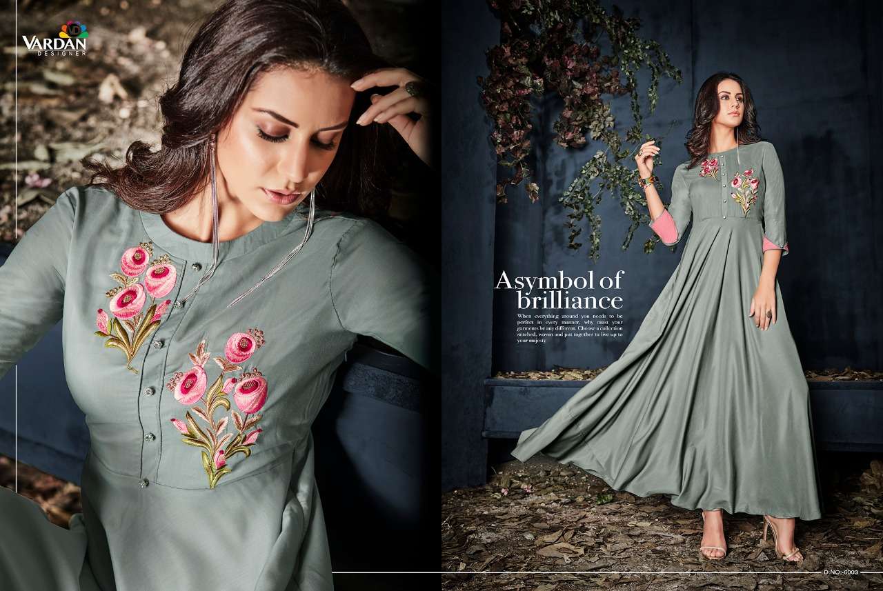Gulnaz Vol-1 14KG Heavy Riyon Long Kurti Wholesale catalog